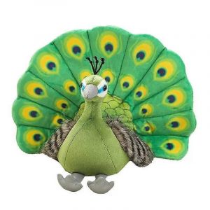Peluche mignonne de poup&eacute;e de paon vert simul&eacute;, poup&eacute;e de paon bleu, ornements d&eacute;coratifs, cadeau pour enfants-vert - Neuf