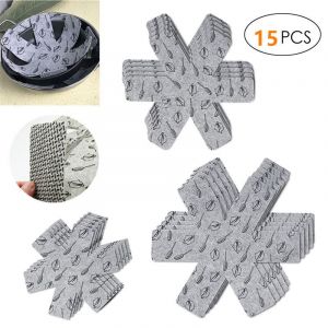 Lot de 15 prot&egrave;ge-casseroles et po&ecirc;les de 3 tailles diff&eacute;rentes, ensemble de protection pour ustensiles de cuisine / s&eacute;parateurs de casseroles et po&ecirc;les / s&eacute;parateurs antid&eacute;rapants pour &eacute;viter les r - Neuf