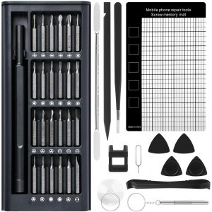 ERYI-38 En 1 Tournevis De Précision Set, Tournevis Magnétique, Kit Tournevis Multifonction Gris, Pour La Réparation De Switch, Lunettes, Montre, Smartphone, Ordinateur Portable, Iphone, Ps5, Etc - Neuf