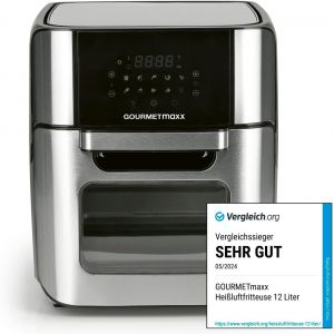 lbgwp60-Friteuse À Air Chaud Numérique 12 L, Four Xxl En Inox | Airfryer + Minuterie, Écran Tactile, Tournebroche | Friture Pauvre En Graisse, Économie D'Énergie | 10 Programmes Y Compris P - Neuf
