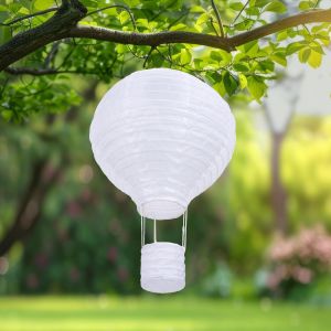 Lampes Solaires À Suspendre Pour L'Extérieur, 1 Lampion Solaire De 30 Cm, Résistant Aux Intempéries, Lanterne De Jardin Avec Flamme Vacillante, Montgolfière En Nylon, Lanterne Solaire Pour - Neuf