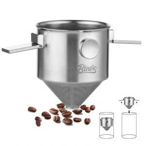 En Acier Inoxydable Verser Sur Le Caf&eacute; Goutte De Mini-Filtre Pour 1 Ou 2 Tasses, R&eacute;utilisable, Facile &Agrave; Nettoyer, De Voyage Et De Bureau D'utilisation - Neuf