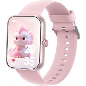 Ulteronixshop-Montre Connect&eacute;e Enfant avec Appel Bluetooth, 1,83"" Fitness Tracker pour Gar&ccedil;on Fille 5-16 Ans, 120+ Modes Sport Podom&egrave;tre R&eacute;veil Jeux &Eacute;tanche IP68 Cadeau Anniversaire, Rose - Neuf