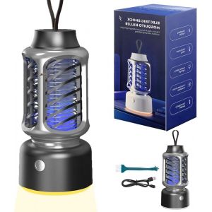 Lampe Bleu anti Moustique,Trois Modes D`éclairage Appareil Moustique,Produit anti Moustique,Clairage et Lampe UV anti Moustique Mode 2-en-1,Peut être Suspendu,Pour L`intérieur,Le Camping,Etc - Neuf