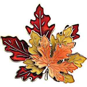 Kjdal-Broche Vintage En Forme De Feuille D'érable En Métal-Broche D'automne-Broche Tendance Et Adorable-Thanksgiving,Noël,Métal - Neuf
