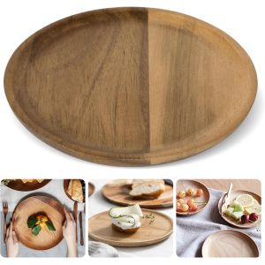 Plateau Rond En Bois D&iquest;Acacia 15 Cm - Neuf