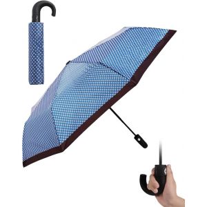 ERSHI-Parapluie coupe-vent, parapluie pliable automatique avec diamètre d'ouverture de 105 cm, grand parapluie, 8 queues, renfort [2631] - Neuf