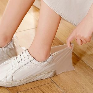 Des Couvre-Chaussures Imperm&eacute;ables, 100pcs Clair De Glissement Non &Eacute;paissi Pied Couvre Pour Une Utilisation Int&eacute;rieure S'adapte &Agrave; La Plupart Des Tailles De Chaussure - Neuf