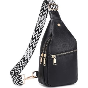 RFCBC-Sling Bag Sac de poitrine pour femme en cuir synthétique Petit sac à bandoulière élégant Sac banane Sac à bandoulière Sac à dos pour voyage, cyclisme, randonnée, sports de plein air, shopping - Neuf