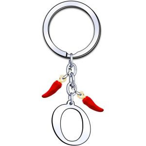 Kal-Porte-Cl&eacute;s Initial A-Z, Pendentif D&eacute;coratif Piment, Cadeau Pour Femme Homme, Anniversaire No&euml;l - Neuf