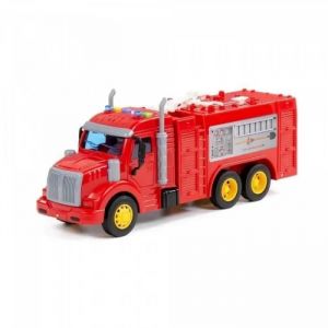 Polesie "Profi", voiture-jouet de pompier &agrave; inertie (avec lumi&egrave;re et son) (dans une bo&icirc;te) - Neuf