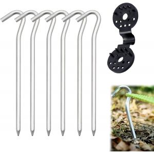 Eryi-7 Piquet De Tente Sardines De Fixation Piquet Sol Sardines Camping Clous De Sable Aluminium Piquet Jardin Piquets De Tente De Camping En Plein Air - Neuf