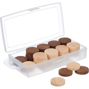 Nsiecd-- 8985- Jeux De Soci&eacute;t&eacute;-Boite 40 Pions Dames En Bois - Neuf