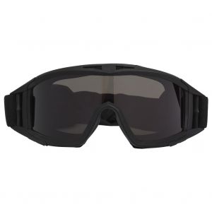 Lunettes Tactiques Coupe-Vent Resistantes Aux Chocs Avec Sangle Reglable Pour Equipement De Plein Air, Noires - Neuf