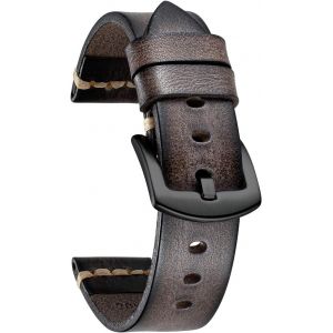 Eryi-Bracelet Montre En Cuir Tanné Dégradé Pour Homme Femme Bracelets De Montres De Remplacement 18mm 20mm 22mm 24mm 26mm Bracelet Montre Rétro Vintage En 7 Couleurs Avec Boucle En Acier - Neuf