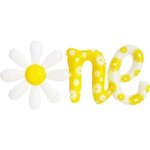 ChicSlick-Ballon Marguerite 1Er Anniversaire, Ballon De Numéro De Feuille D'Hélium,Xxl Aluminium Marguerite Ballons One,Ballons Anniversaire 1 An,Pour Décoration Baby Shower,Mariage, D'Anniv[X1332] - Neuf