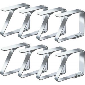 Ventes Promotionnelles Pinces À Nappe Paquet De 8 Pinces De Couverture De Table En Acier Inoxydable Supports De Nappes (Paquet De 4cm X 8) - Neuf