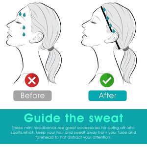 Lot De 4 Bandeaux De Cheveux Pour Homme - Bandeau &Eacute;lastique Fin - Bandeau &Eacute;lastique - Antid&eacute;rapant - Pour La Salle De Gym, Le Hockey, Le Football, Le Tennis, Le Yoga, La Course &Agrave; Pied - Neuf