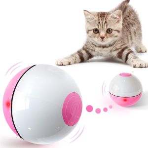 KAL-Jouets Pour Chats, Balle Chat Avec Led Lumières,Jouet Chat Interactif Interieur Pour Chat Chien Chatons,Rotation Automatique Et Chargement - Neuf