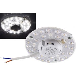 KAL-Module Led Ring Avec Support Magnétique 12W 12,5Cm 1300 Lumens 230V Set De Conversion Pour Plafonniers Prêt À Brancher 4000K / Blanc Neutre - Neuf
