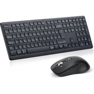 ChenQuanSarl-M9300 Combinaison Sans Fil Clavier Et Souris, Récepteur Usb 2 En 1 Et Deux Bluetooth, Clavier Muet Multi-Appareil, Pour Ordinateur, Ordinateur Portable, Bureau, Travail - Neuf