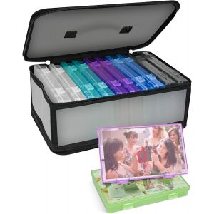 Tianyi-Boite Rangement Photos 4"" X 6"", 10 Intérieurs Boite De Rangement De Photo, Organisateur En Plastique Craft Keeper Pour Graines Avec Couvercle - Neuf