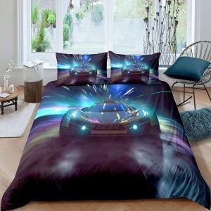 Housse De Couette Th&iquest;&iquest;Me Du Voiture De Sport, / Pi&iquest;&iquest;Ces Ensemble De Couette En Microfibre Avec Fermeture &iquest;&iquest; Glissi&iquest;&iquest;Re Literie Housse De Couette (Voi - Neuf