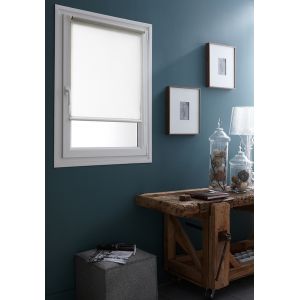 Store Enrouleur Tamisant Blanc Avec Fixation Sans Percer - Neuf