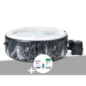 Kit spa gonflable Intex PureSpa Galaxie rond Bulles avec LED 4 places + Kit de traitement brome - Neuf