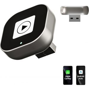 JGD-Adaptateur Carplay & Android Auto sans Fil 2 en 1 pour iPhone & Android, Easy-Connect, cl&eacute; USB CarPlay Compatible avec Voitures &eacute;quip&eacute;es de CarPlay Filaire &agrave; partir de 2016 - Neuf