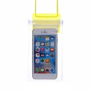 Femmes Hommes Transparent Imperm&eacute;able Pvc T&eacute;l&eacute;phone Sac Pochette &Eacute;tui Pour Surf En Plein Air Navigation (Jaune) - Neuf