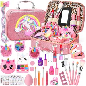 ERYI-Coffret Maquillage Enfant, Palette Malette Pour Fille, Jouet 3-12 Ans, Cadeau Noël Anniversaire - Neuf