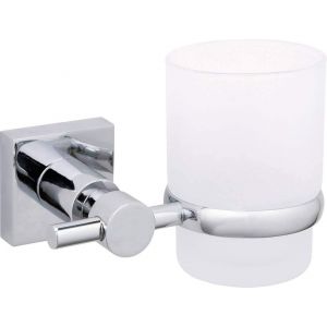 KAL-Hukk Porte-Gobelet, Finition Brillante Métal Chromé, Adhésif, Technologie Sans Percer, 95 X 125 X 90 Mm Angulaire - Neuf