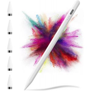 Tqq Stylet Tablette Samsung, 2.0 Stylet Tablette Pour Charge Rapide De 5 &Agrave; 10 Minutes, Reject De Paume, Fixation Magn&eacute;tique, Compatible Avec Samsung, Xiaomi Et Lenovo Etc - Neuf