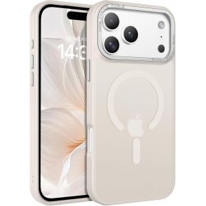 TRAHOO-Coque Magn&eacute;tique pour iPhone 17 Pro, 6,3 Pouces, Compatible avec MagSafe, Etui Translucide Mat Arri&egrave;re Housse Fine Antichoc Case, Coque pour iphone 17 Pro, Gris Clair - Neuf