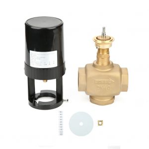 Vanne electrique de regulation a 2 voies DN40, vanne integrale proportionnelle pour climatisation centrale - Neuf
