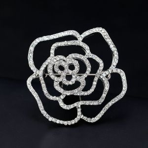 Broche En Alliage A Strass Pour Femme, Accessoire De Mode Pour Vetements - Neuf