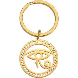 Kal-Porte-Cl&eacute;s ?il D'horus Pour Homme Et Femme - Pendentif Mauvais ?il - Amulette De Protection &Eacute;gyptienne Antique - Cadeau Pour Homme Et Femme - Neuf