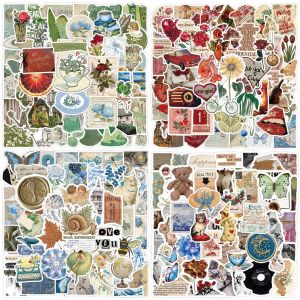 Autocollant 200 Pcs Stickers Vintage Aesthetic, Theme Retro Mixte, Autocollant Vinyle Impermeable, Autocollant Pour Scrapbooking Ordinateur Portable Bouteille Journal Skate Telephone Scooter Phone Etc - Neuf