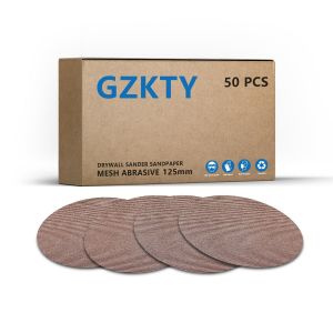 Lot de 50 feuilles de papier abrasif de 125 mm-Disques abrasifs excentriques-Grain 400-Résistant aux encrassements pour ponceuse excentrique-Polisseuse - Neuf