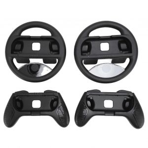Game Grip Poignée Volant Contrôleur De Conception Ergonomique Kit De Poignées De Jeu Avec Voyant Lumineux Pour Switch Joy Con - Neuf