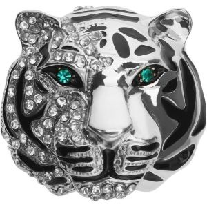 Trahoo-Strass Tête De Tigre Broche Épingles Épinglette Manteau Insigne En Alliage Pour Hommes Vintage Pour Foulards Collier Accessoires Pour Hommes 33x36mm - Neuf