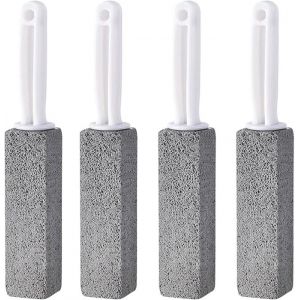 Brosse WC en pierre ponce, nettoyage de cuvette de toilette, gris citron, 3,8 x 3,8 x 23,5 cm - Neuf