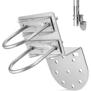 LETNERNY-Support De Serrage Pour M&acirc;t D'Antenne Avec Boulon En U - Supports De Montage Ext&eacute;rieurs - Support D'Antenne Pour Montage Sur Toit - Neuf