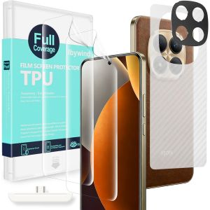 JGD-Protecteurs d'&eacute;cran pour Xiaomi Redmi Note 15 Pro+ 5G/Poco M8 Pro5G,2 Pi&egrave;ces Film Hydrogel et Protection Cam&eacute;ra,Facile &agrave; Installer,Support D&eacute;verrouillage des Empreintes Digitales,Anti-Bulle - Neuf