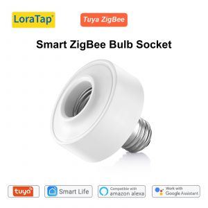 Douille de lampe Tuya Smart WiFi,douille de lampe pour ampoule Led E27 E26 Google Home Echo Alexa commande vocale,télécommande ON OFF -ZigBee Version - Neuf