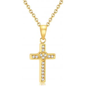 Kal-Collier Croix Femme, Choker Simple Collier Minuscule Fille, Cadeaux De Bijoux D&eacute;licats Pour Les Femmes Filles - Neuf