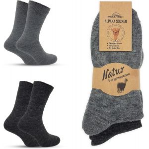 Uaa-® Lot De 2 Paires De Chaussettes En Laine D'alpaga Pour Homme Et Femme - Chaussettes D'hiver Chaudes - Chaussettes Thermiques - Fines - Chaussettes Douillettes - Neuf