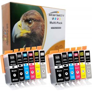 12x D&C Cartouches d'encre compatibles Canon Pixma MG-5100 5120 5140 5150 5200 5220 5240 5250 5340 5350 6100 6120 6150 6170 6250 8120 8150 8170 8240 8250 iP-4800 4820 4840 4850 4900 4950 iX-6550 6520 - Neuf