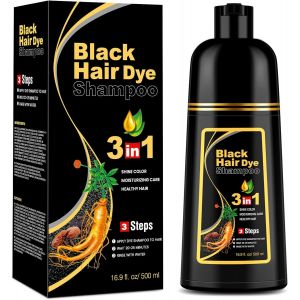 Shampooing Colorant Pour Cheveux Noirs Pour Hommes Et Femmes, Shampoing 3 En 1, Shampoing Pour Cheveux Gris (500 Ml)[Z2932] - Neuf